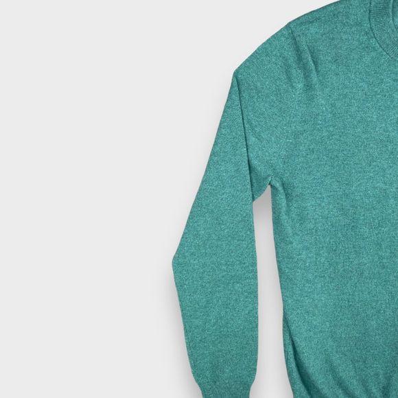 $616 PAUL SMITH 100% CASHMERE Green Crewneck Long Sleeve Sweater Mens Size M - Picture 8 of 16